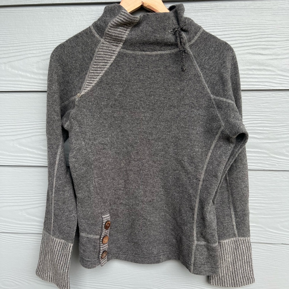 Cowl Neck Prana Grey Sweater